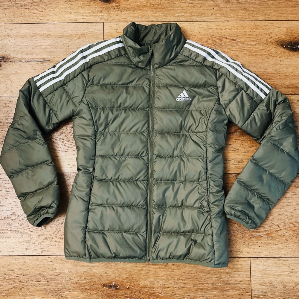 LIKE NEW Adidas Green Puffer Jacket